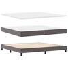 vidaXL Letto a molle con materasso Grigio 200 x 200 cm Pelle sintetica