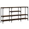 vidaXL Tavolo Consolle Rovere Fumo 160x29x80 cm in Legno Multistrato