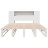 vidaXL Letto Libreria senza Materasso Bianco 120x200 cm Legno Massello