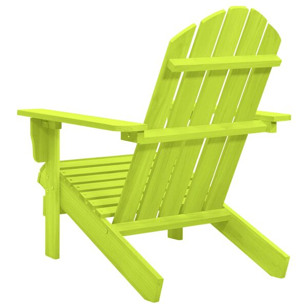 vidaXL Sedia Giardino Adirondack in Legno Massello di Abete Verde
