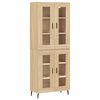 vidaXL Credenza Rovere Sonoma 69,5x34x180 cm in Legno Multistrato
