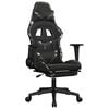 vidaXL Sedia Gaming Massaggio Poggiapiedi Nero e Mimetico Similpelle