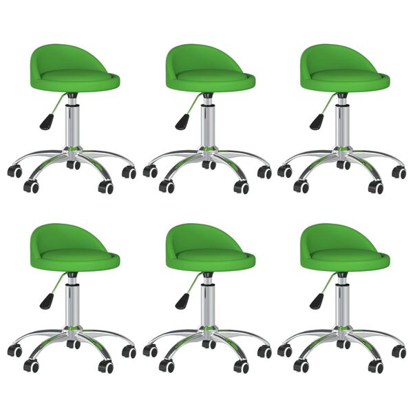 vidaXL Sedie da Pranzo Girevoli 6 pz Verdi in Similpelle