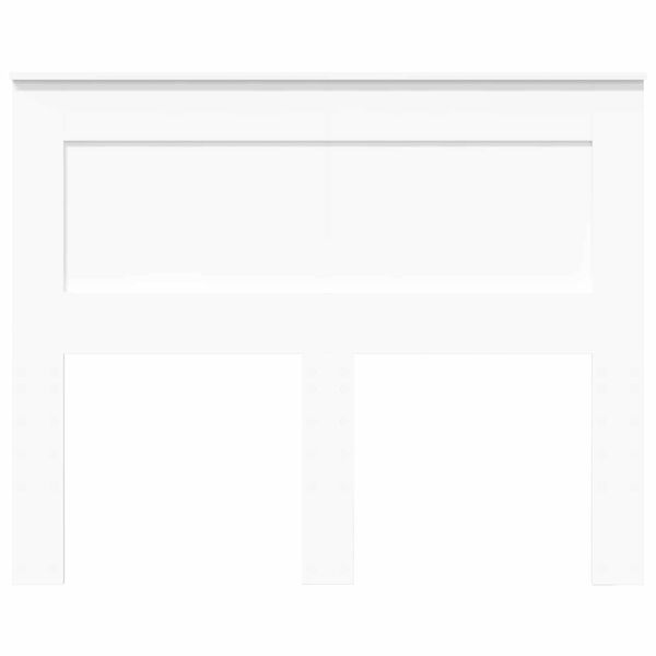 vidaXL Testiera con testiera Bianco 135 cm Legno multistrato