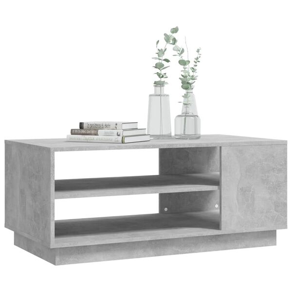 vidaXL Tavolino da Salotto Grigio Cemento 102x55x43 cm in Truciolato