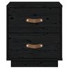 vidaXL Comodini Neri 2 pz 40x34x45 cm in Legno Massello di Pino