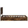 vidaXL Letto con Contenitore Rovere fum&eacute; 90 x 200 cm Legno multistrato