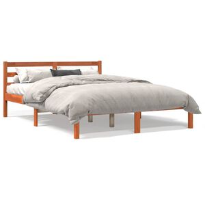 vidaXL Letto senza Materasso Marrone Cera 120x190 cm in Legno di Pino