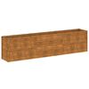 vidaXL Letto rialzato da giardino 291x50x69 cm in acciaio Corten