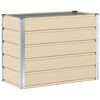 vidaXL Fioriera Avorio 100 x 50 x 75 cm Acciaio zincato
