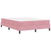vidaXL Letto a molle con materasso Rosa 160 x 220 cm Tessuto