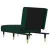 vidaXL Chaise Longue in Velluto Verde Scuro