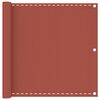 vidaXL Paravento da Balcone Terracotta 90x600 cm in HDPE