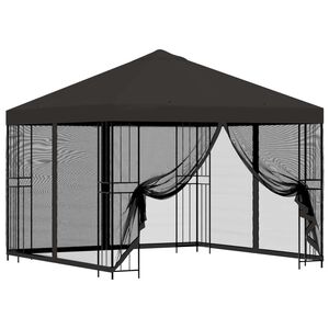 vidaXL Gazebo da giardino con pareti laterali 3 x 3 m Antracite
