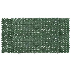 vidaXL Paravento da Balcone con Foglie Verde Scuro 300x150 cm