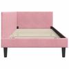 vidaXL Cornice del letto ad angolo Rosa 90 cm x 190 cm Velluto