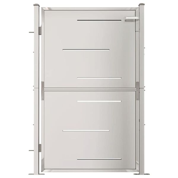vidaXL Cancello da giardino 100x145 cm in acciaio inox