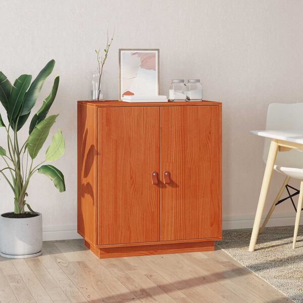 vidaXL Credenza Marrone Cera 65,5 x 40 x 75 cm Legno di pino massiccio