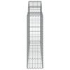 vidaXL Cesti Gabbioni ad Arco 15 pz 200x30x100/120 cm Ferro Zincato