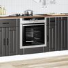 vidaXL Armadio Forno Lucca Nero in Legno Multistrato