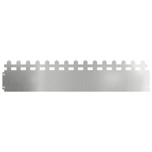vidaXL Bordure per prato 10 pcs Argento 103 x 0,05 x 22 cm