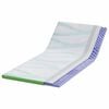 vidaXL Topper per materasso Bianco e Verde 180 x 200 x 6 cm