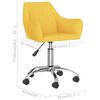 vidaXL Sedie da Pranzo Girevoli 4 pz Gialle in Tessuto