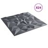 vidaXL Pannelli Murali 24 pz Grigi 50x50 cm XPS 6 m² Ametista