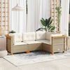 vidaXL Set Divano da Giardino 4 pz con Cuscini Beige in Polyrattan