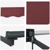 vidaXL Tenda retrattile manuale con LED Rosso Borgogna 2,5 x 2 m