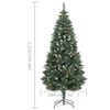 vidaXL Albero di Natale Artificiale Preilluminato con Pigne 180 cm