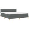 vidaXL Letto box spring con materasso Grigio scuro 180 x 200 cm