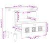 vidaXL Armadio da Notte con cassetto 2 pcs Marrone 40 x 33 x 46 cm