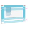 vidaXL Sponda Letto di Sicurezza per Bambini Blu 90x25 cm in Tessuto
