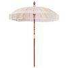 vidaXL Parasol in macramè Crema 190 x 190 x 260 cm