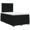 vidaXL Letto box spring con materasso Nero 120 x 190 cm Tessuto