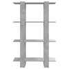 vidaXL Libreria/Divisorio Grigio Cemento 80x30x123,5 cm