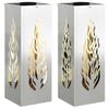 vidaXL Faro LED solare per sentieri 2 pz Bianco caldo 18 x 18 x 50 cm