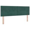 vidaXL Letto a Molle con Materasso Verde Scuro 140 x 200 cm Tessuto