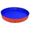 vidaXL Piscina per Cani Pieghevole Rossa 300x40 cm in PVC