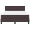 vidaXL Letto a molle con materasso Marrone Scuro 160 x 200 cm Tessuto