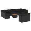 vidaXL Set Divani da Giardino 13pz con Cuscini Nero in Polyrattan
