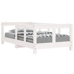 vidaXL Giroletto per Bambini Bianco 70x140cm in Legno Massello di Pino