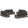 vidaXL Set Divano da Giardino 12 pcs Grigio polyrattan