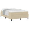 vidaXL Letto a molle Grigio chiaro e bianco 140 x 190 cm