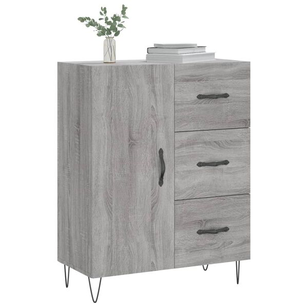 vidaXL Credenza Grigio Sonoma 69,5x34x90 cm in Legno Multistrato