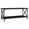 vidaXL Tavolino da Salotto Nero 100x45x45 cm Legno Multistrato e Ferro