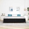 vidaXL Letto a molle con materasso Nero 200 x 200 cm Tessuto