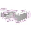 vidaXL Set Divano da Giardino 8 pcs Grigio polyrattan