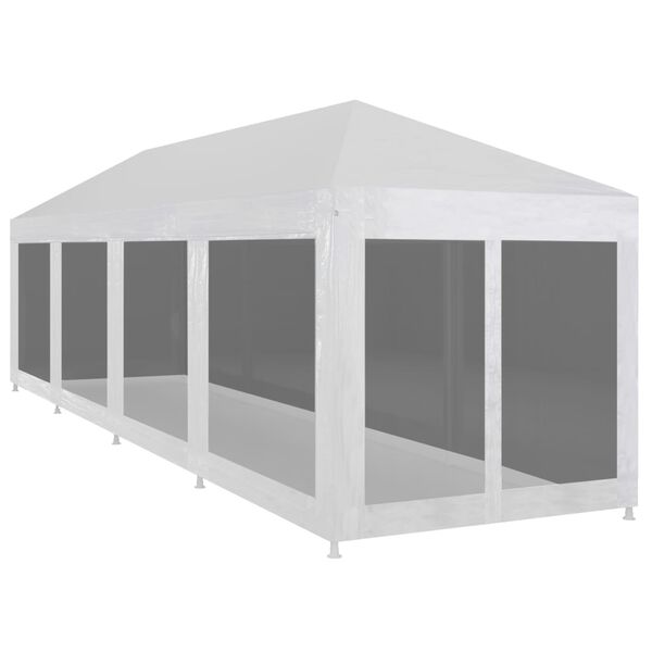 vidaXL Tenda per Feste con 10 Pareti in Rete 12x3 m